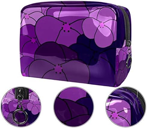 Тоалетна Торба Патна Торба, Водоотпорна Шминка Козметичка Торба За Патување Организатор За Додатоци, Апстрактен Виолетова Цвет