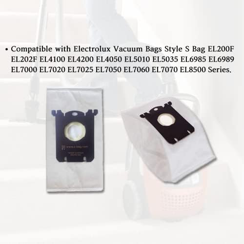 ВАКУУМ ВАКУУМ торба за замена на пакувањето 10, компатибилна за Electlolux S Bag Classic EL200F EL8500