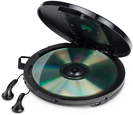 Jensen CD-60R-BT личен преносен Bluetooth CD-плеер со дигитално FM радио и ушни уши